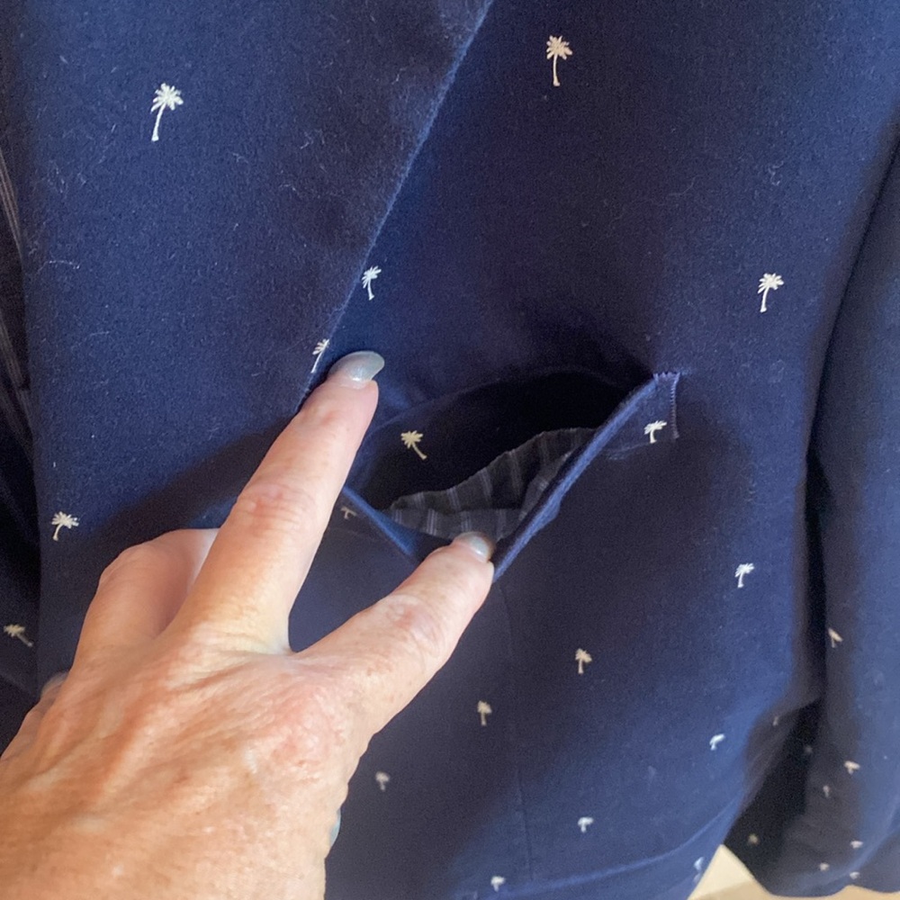 Oak Hill • Palm Print Cotton Sport Coat - Picture 8 of 14